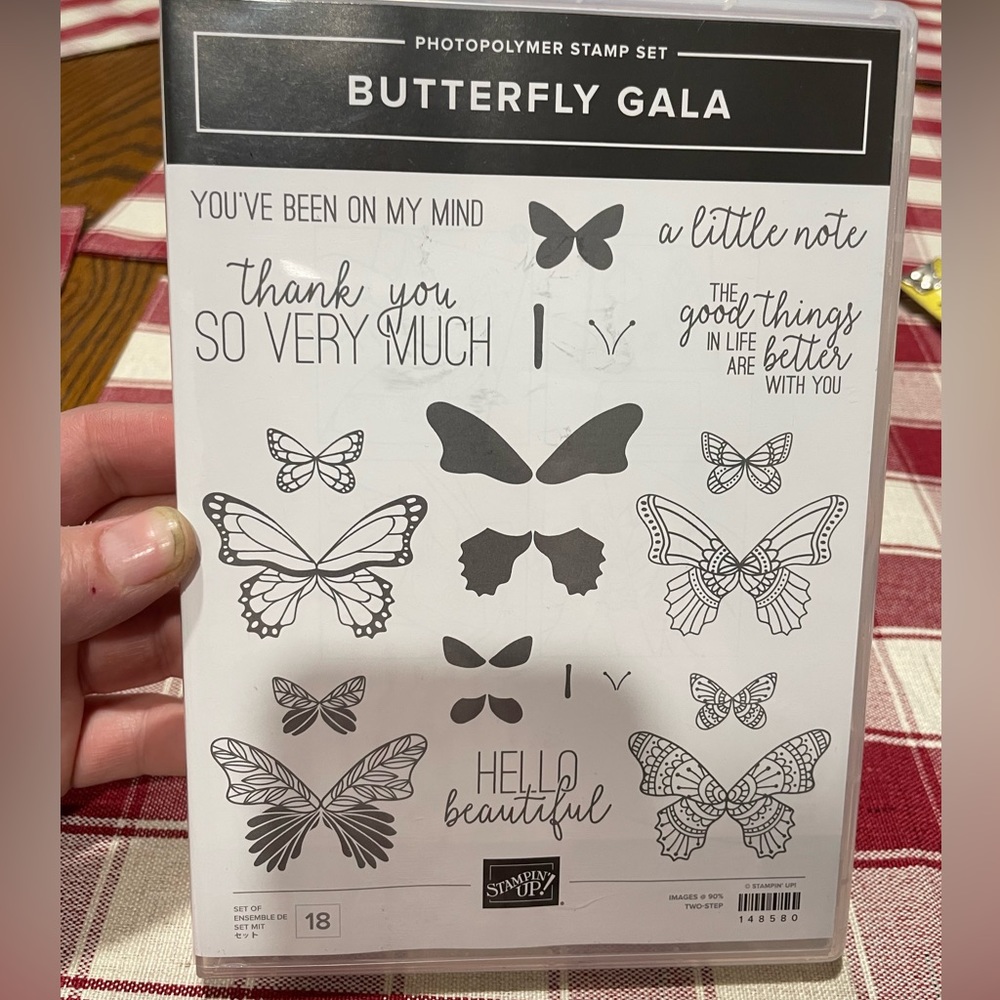 Butterfly Gala rubber stamp set